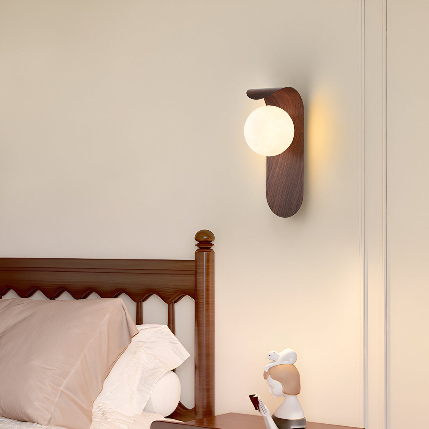Carlyle Nordic Minimalist Iron Wood Accent LED Wall Light 3