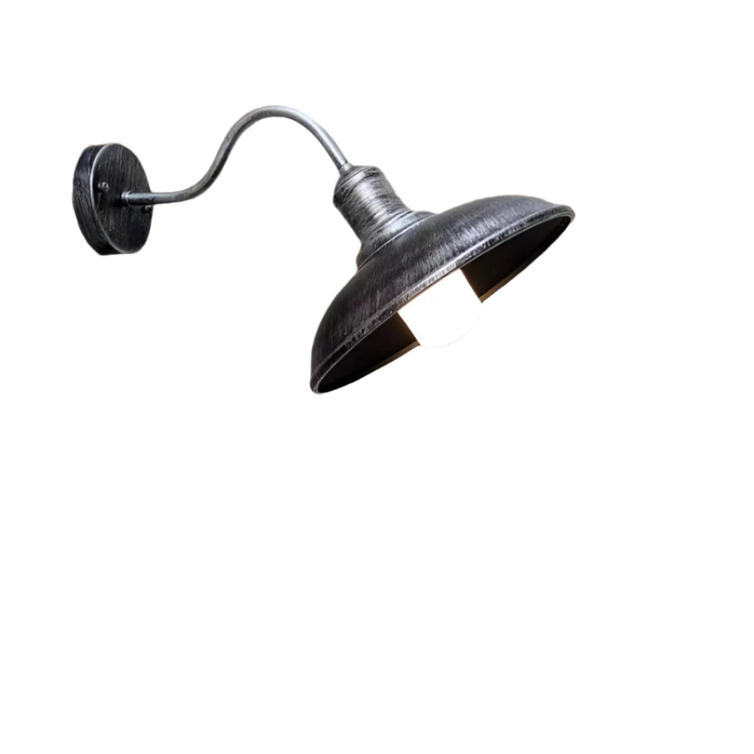 Industrial Bowl Shaped Iron Outdoor Wall Light 10