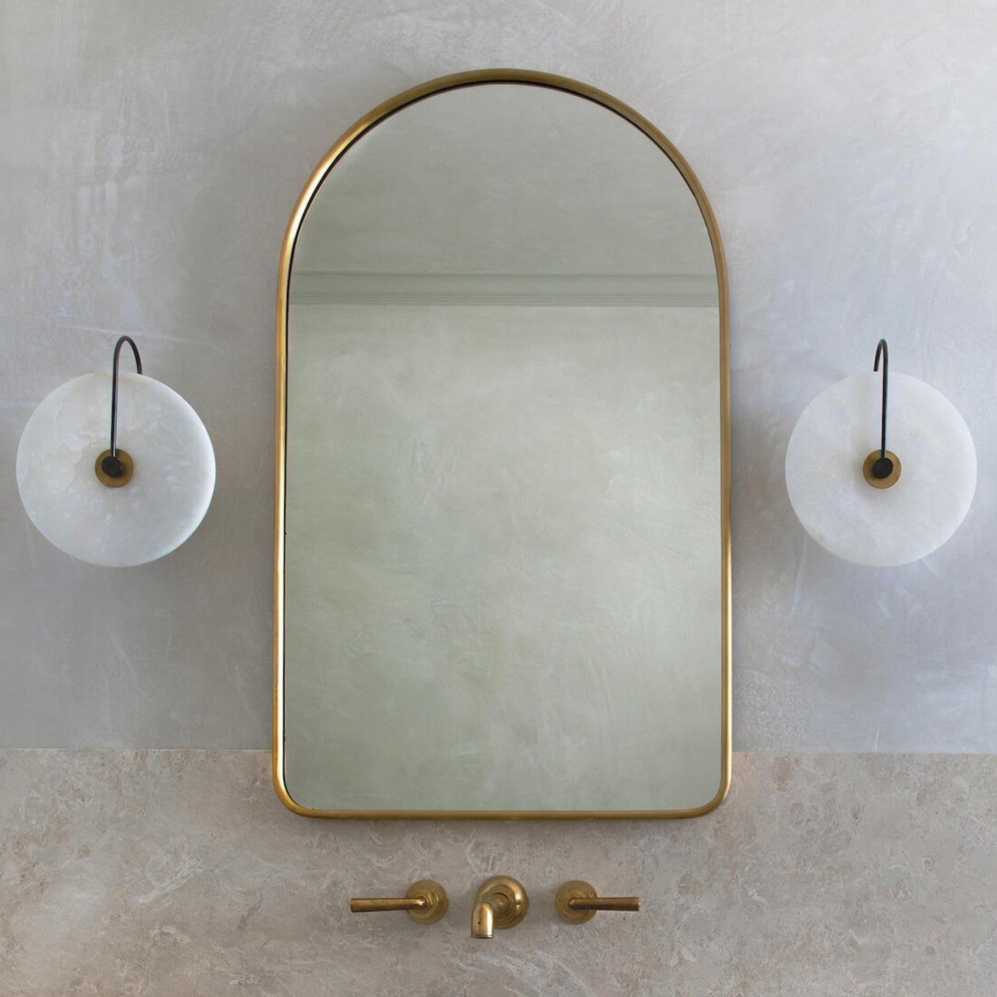 Moonshade Natural Marble Alabaster Minimalist Wall Light 7