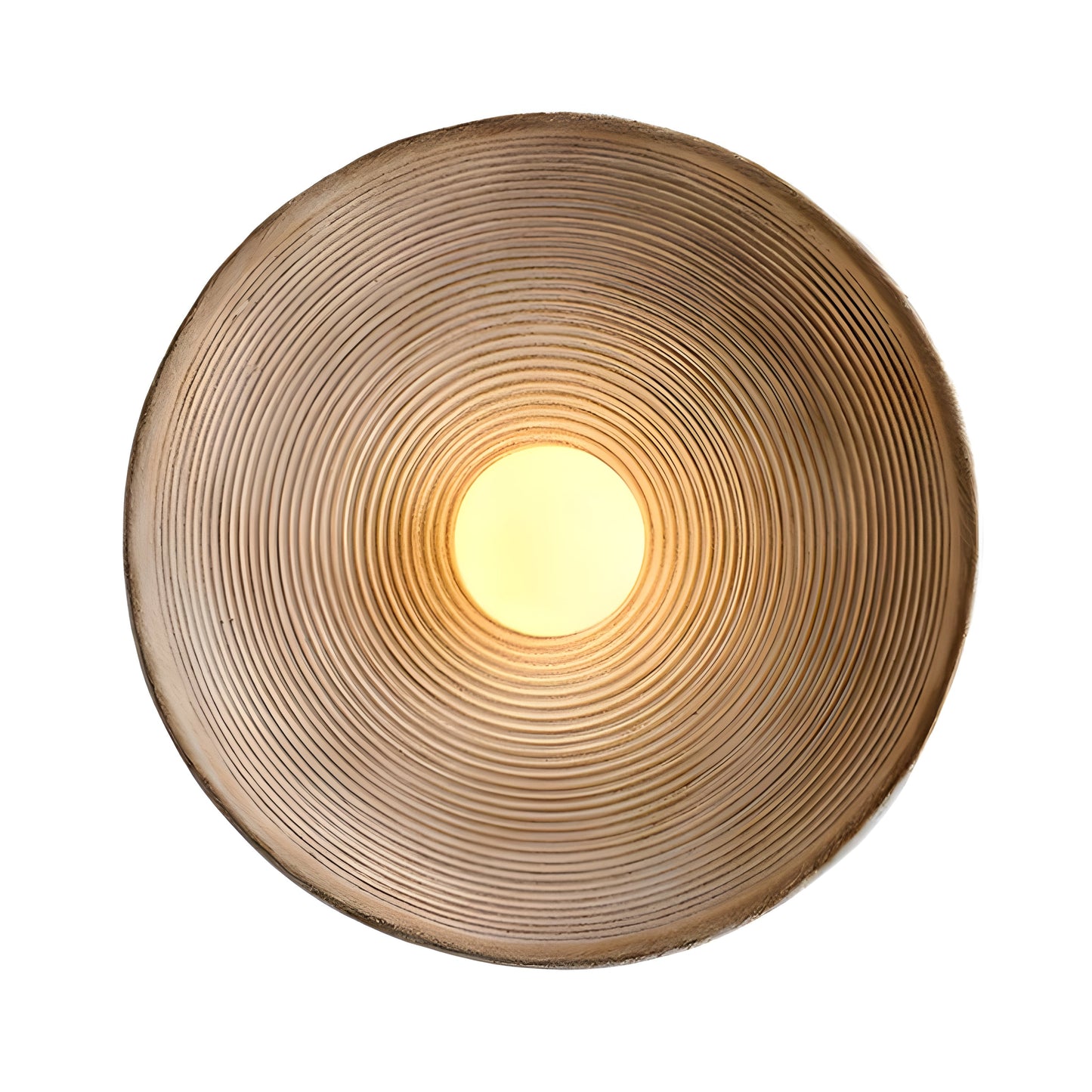 Retro Ceramic Style Resin Round Japandi LED Wall Light 0
