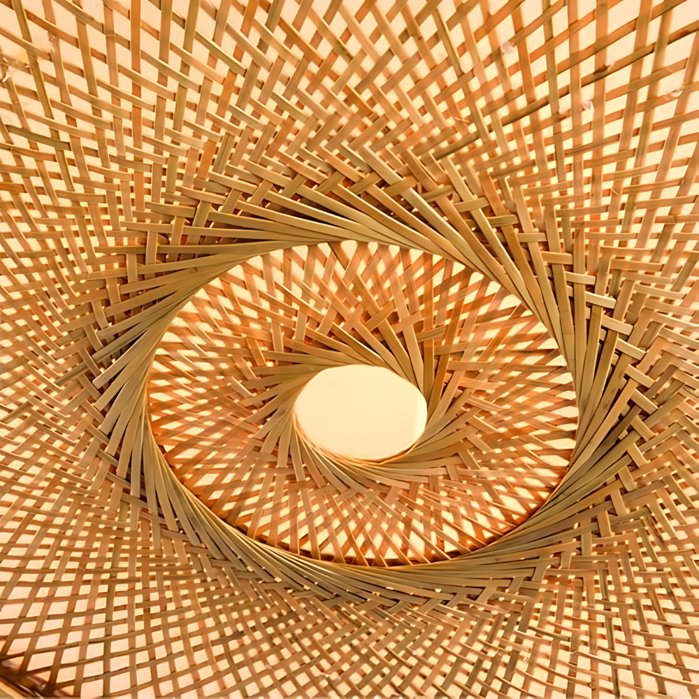 Serenity Natural Bamboo Boho Ceiling Light 5