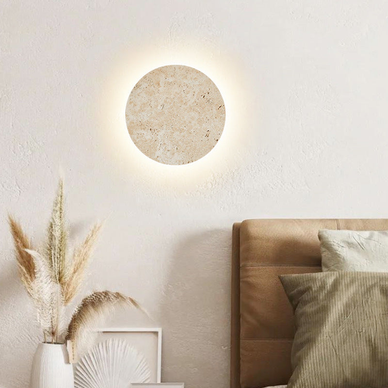 Travertine Stone Round Wall Light 6