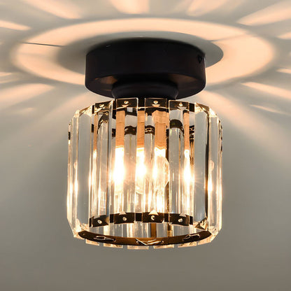Crystal Glass Metal Ceiling Light Modern Design