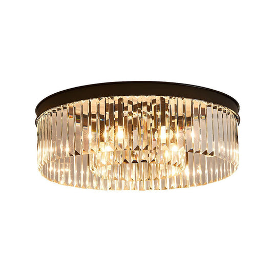 Crystal Glass Modern Flush Ceiling Light Fixture