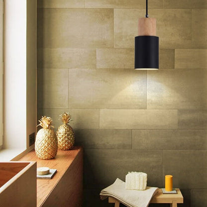 Aluminum LED Pendant Light Nordic Macaron Cylinder Modern Design