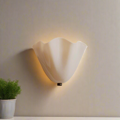 Retro Colored Glass Wall Light Shell Skirt Modern Design