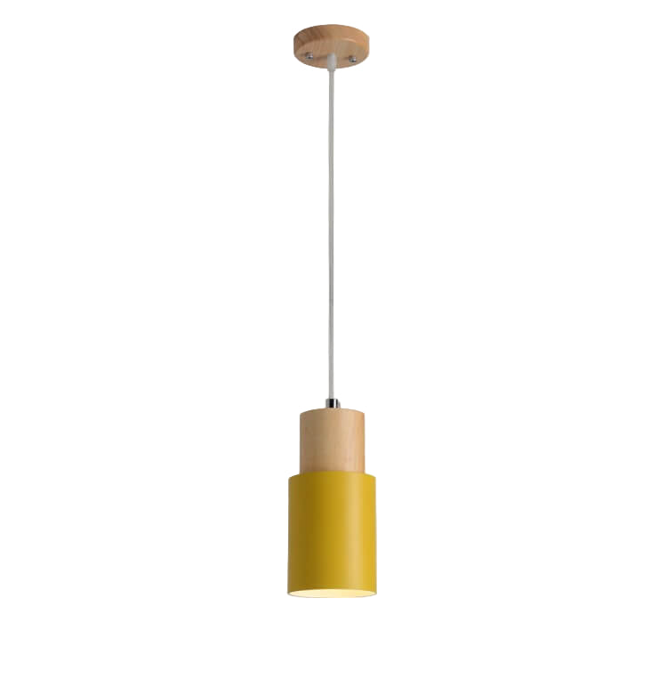 Aluminum LED Pendant Light Nordic Macaron Cylinder Modern Design