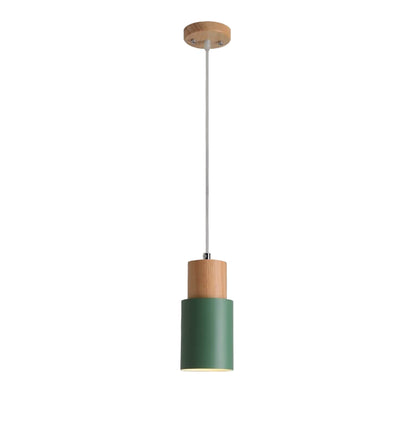 Aluminum LED Pendant Light Nordic Macaron Cylinder Modern Design