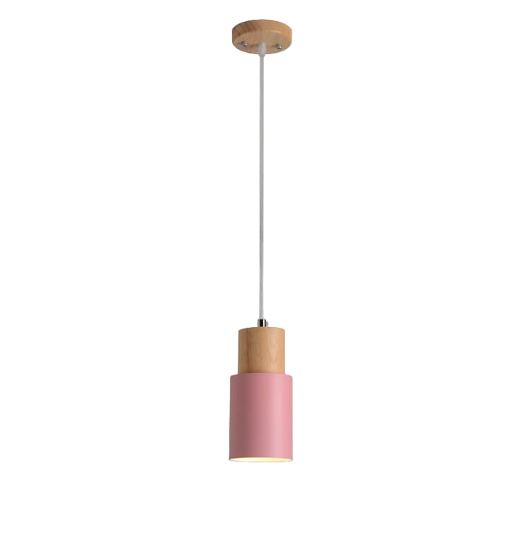 Aluminum LED Pendant Light Nordic Macaron Cylinder Modern Design
