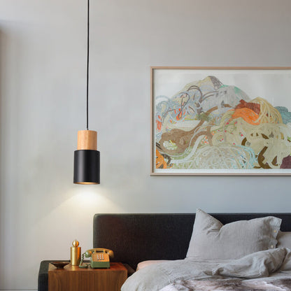 Aluminum LED Pendant Light Nordic Macaron Cylinder Modern Design