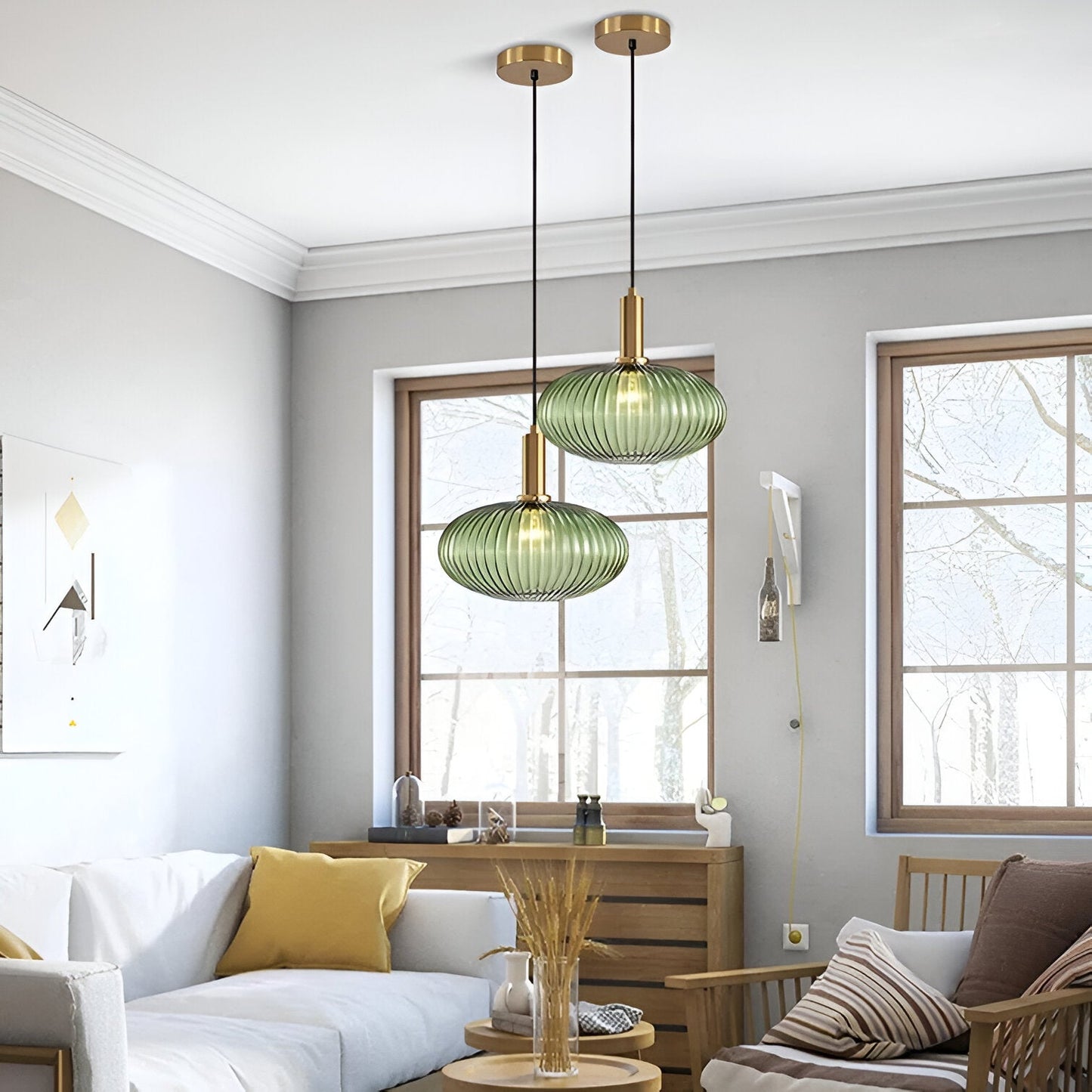 Colorful Glass Retro Pendant Light Nordic Design