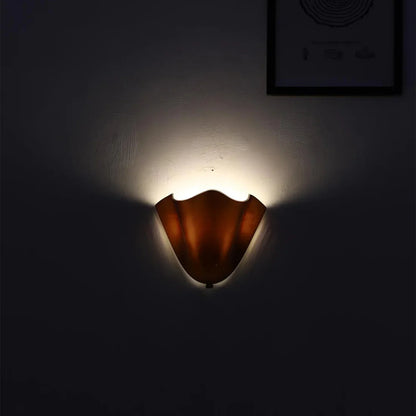 Retro Colored Glass Wall Light Shell Skirt Modern Design