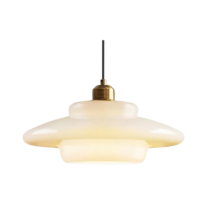 Art Deco Glass Pendant Light Modern Pearl Finish
