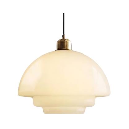 Art Deco Glass Pendant Light Modern Pearl Finish