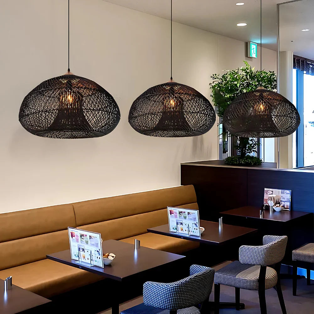 Rattan Bamboo Japandi Pendant Light
