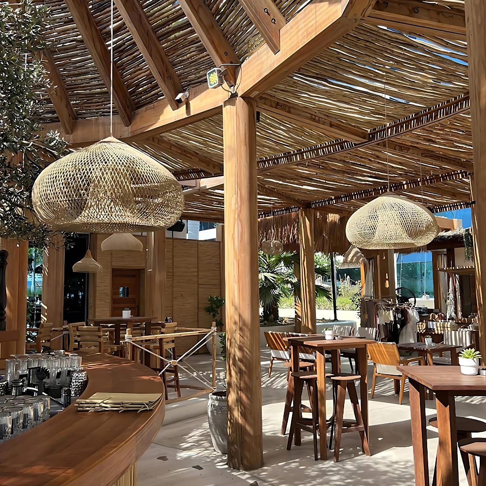 Rattan Bamboo Japandi Pendant Light