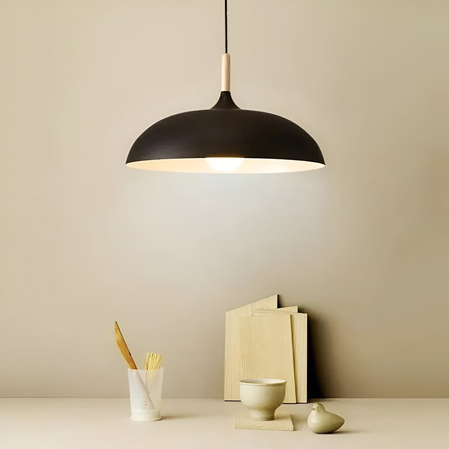 Wood Iron Nordic Style Pendant Light