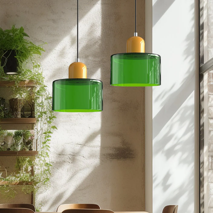 Glass Retro Pendant Light