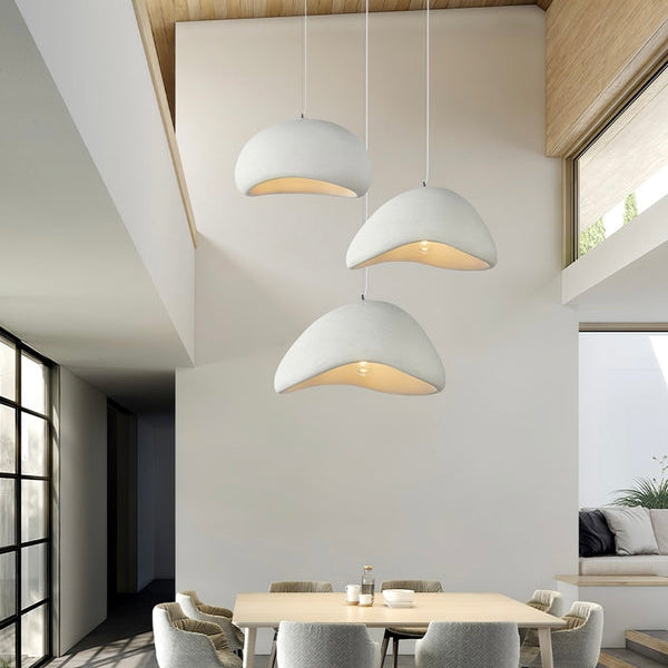 Wabi Sabi Glass Metal Cloud Burst Pendant Light