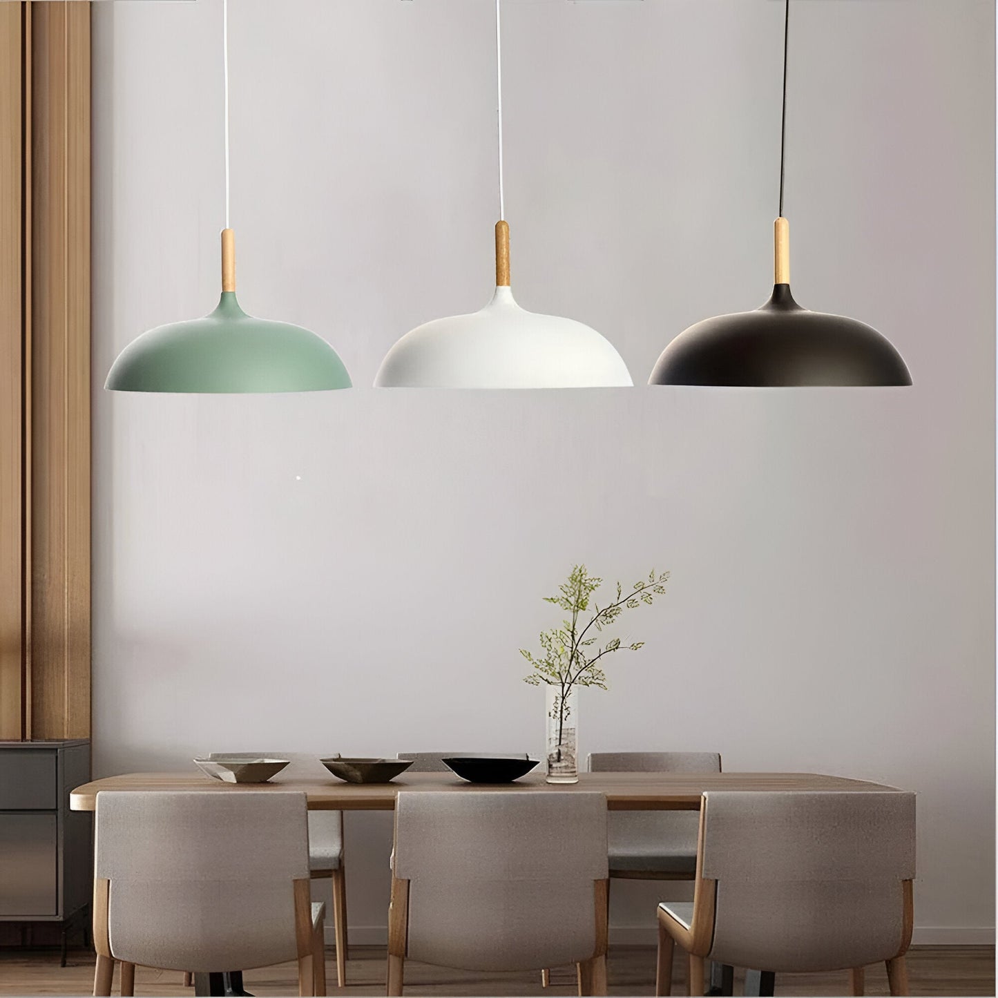 Wood Iron Nordic Style Pendant Light