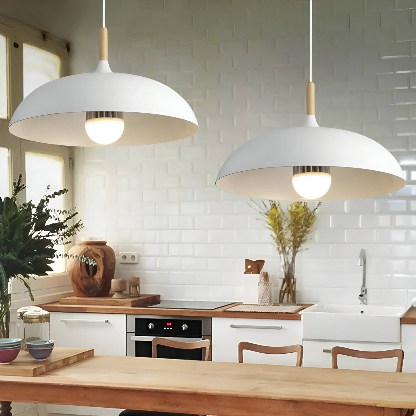 Wood Iron Nordic Style Pendant Light
