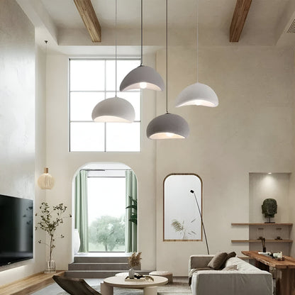 Nordic Wabi Sabi Pendant Light Fiberglass Modern Fixture