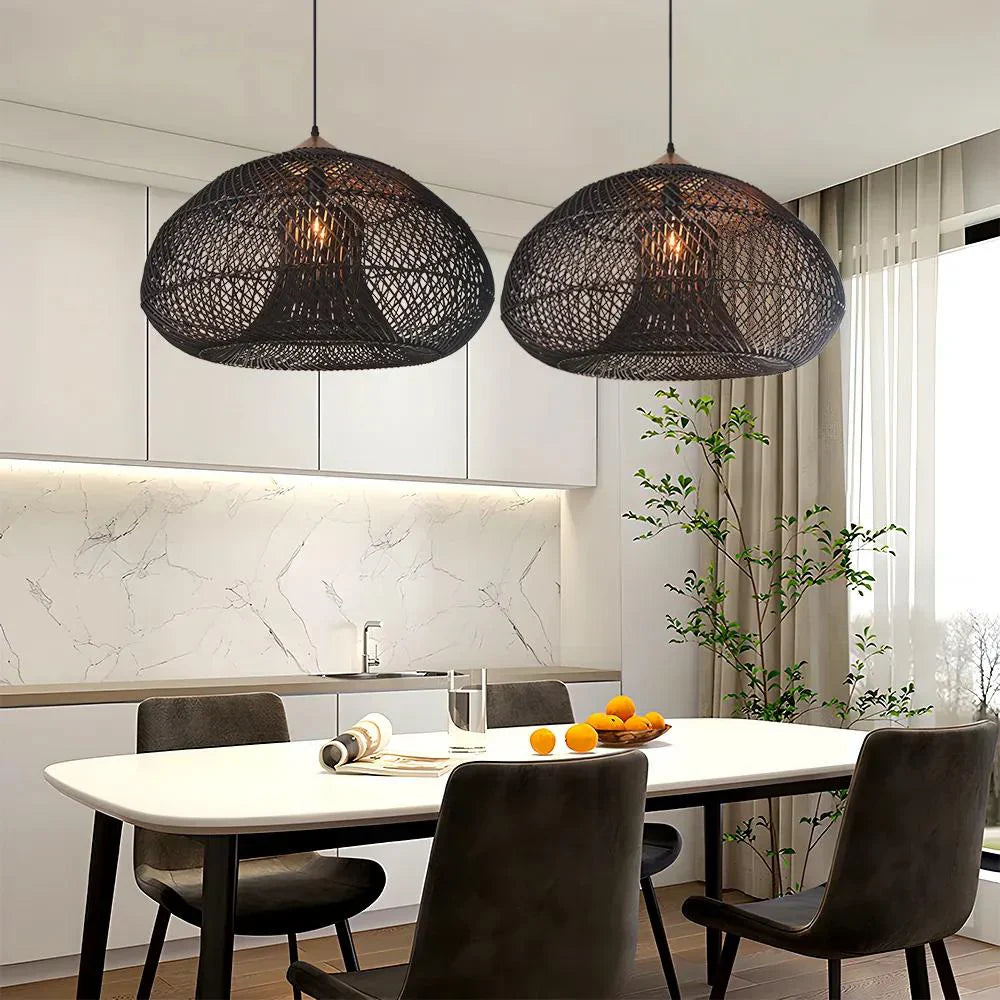 Rattan Bamboo Japandi Pendant Light