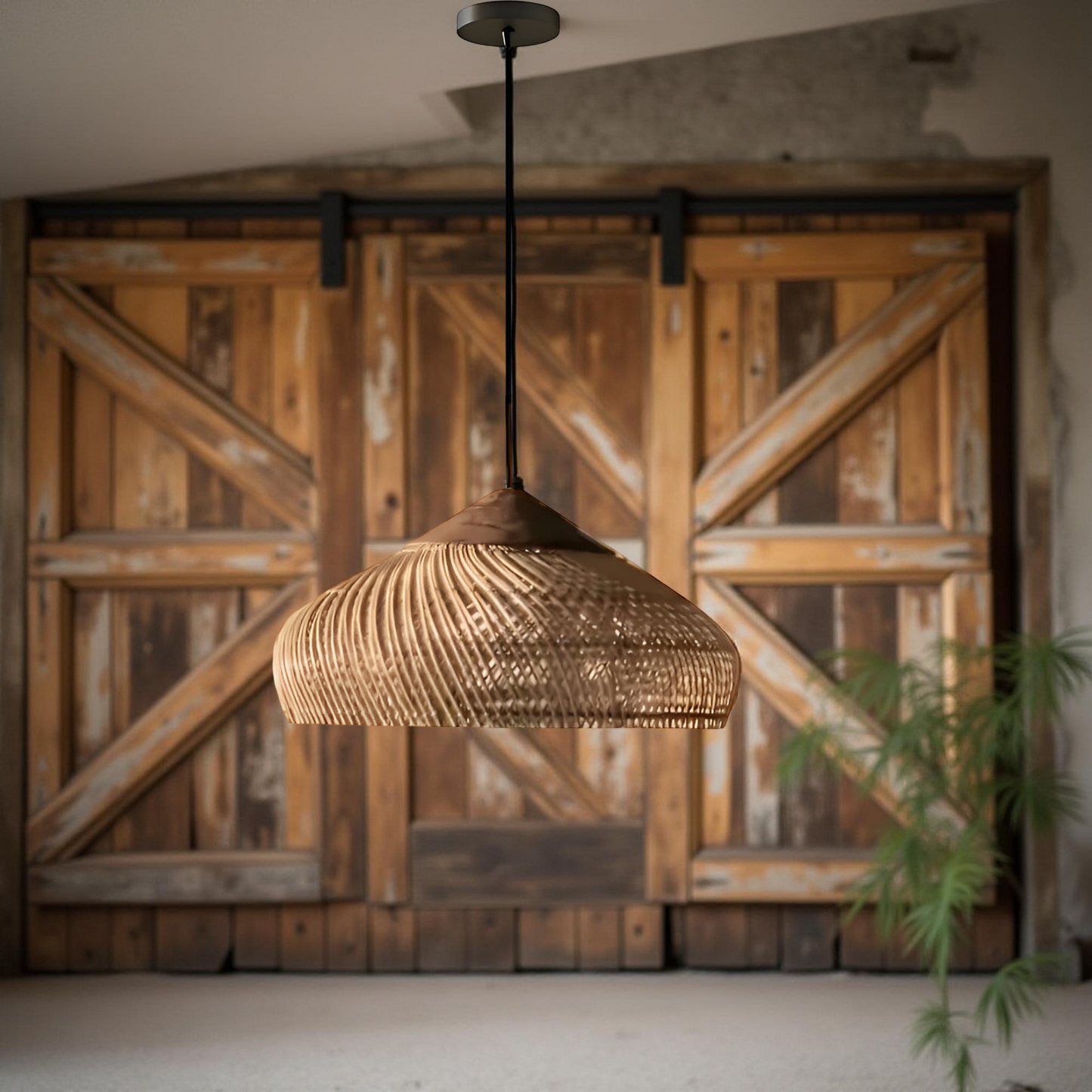 Rattan Metal Retro Bohemian Pendant Light