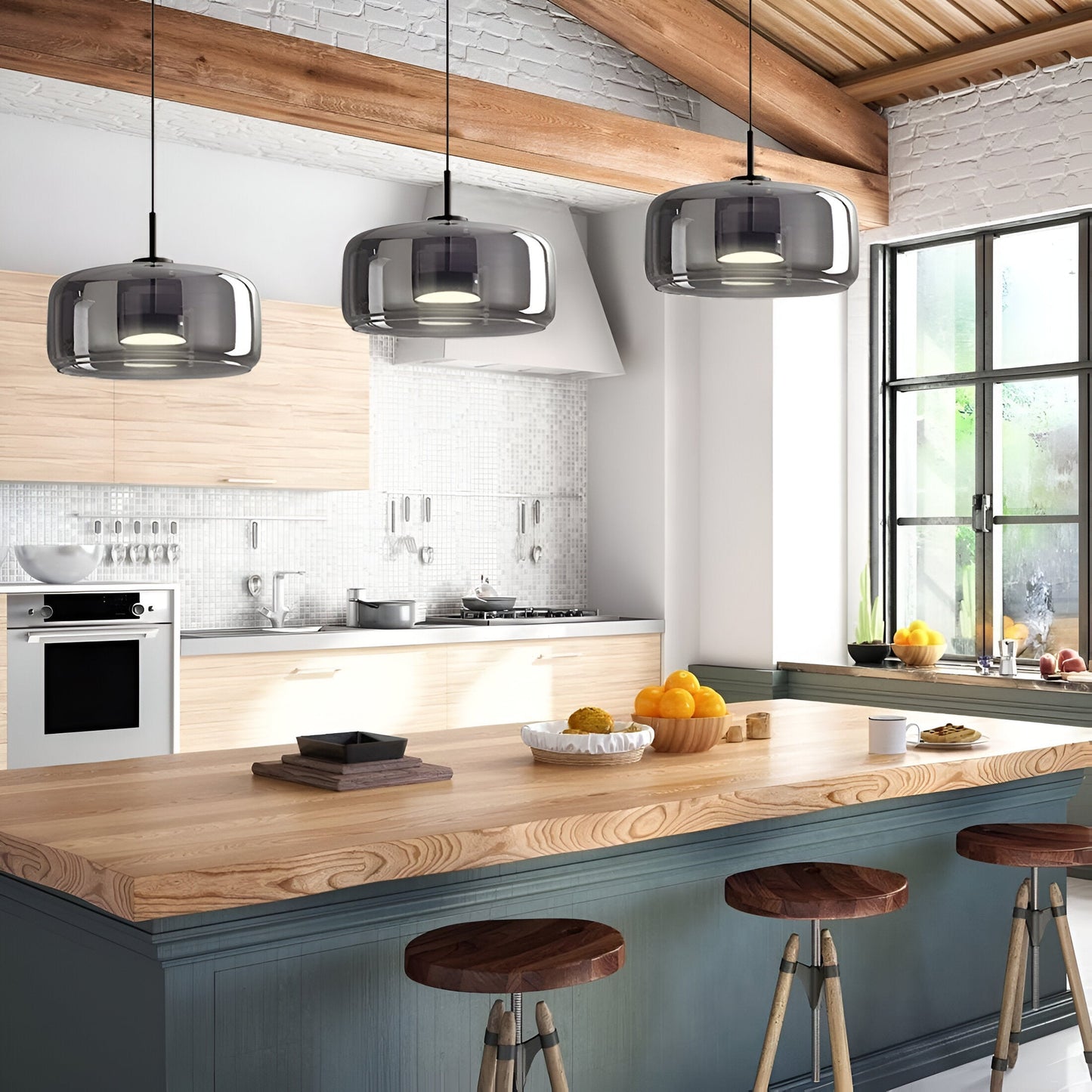 Modern Glass Retro LED Pendant Light