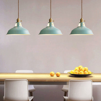Colorful Metal Barn Shade Industrial Pendant Light