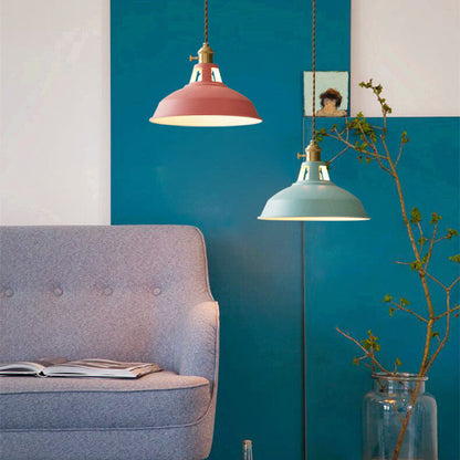 Colorful Metal Barn Shade Industrial Pendant Light