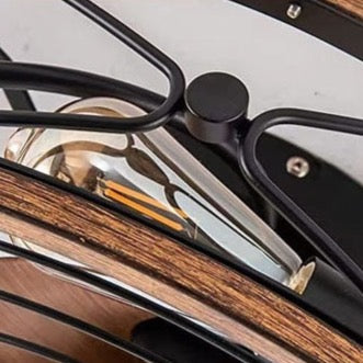 Industrial Wood Ceiling Fan with Light Modern Rustic Design