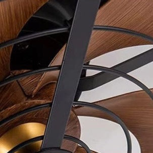 Industrial Wood Ceiling Fan with Light Modern Rustic Design