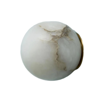 Alabaster Elegance Japandi Mini Orb Wall Lamp 1