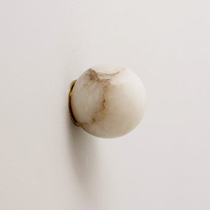 Alabaster Elegance Japandi Mini Orb Wall Lamp 4