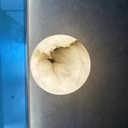Alabaster Elegance Japandi Mini Orb Wall Lamp 5