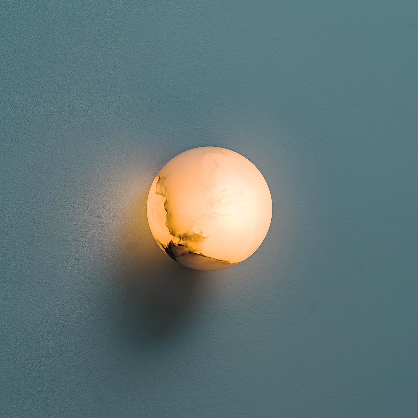 Alabaster Elegance Japandi Mini Orb Wall Lamp 7