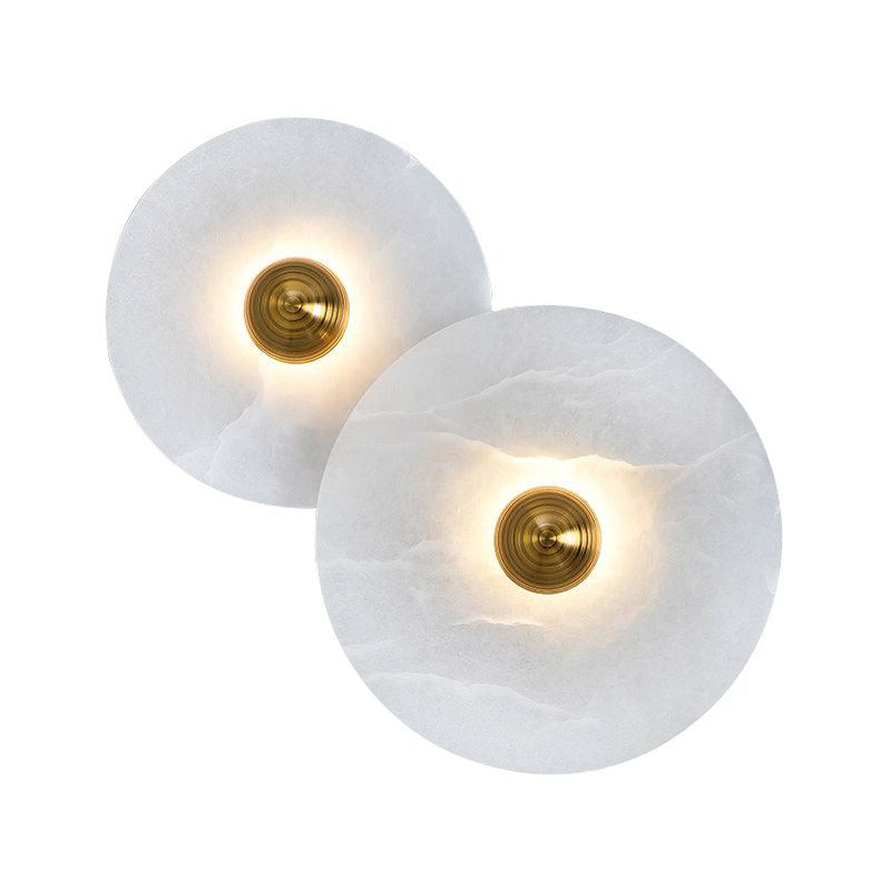 Alabaster Radiance Minimalist Elegance Wall Lamp 1