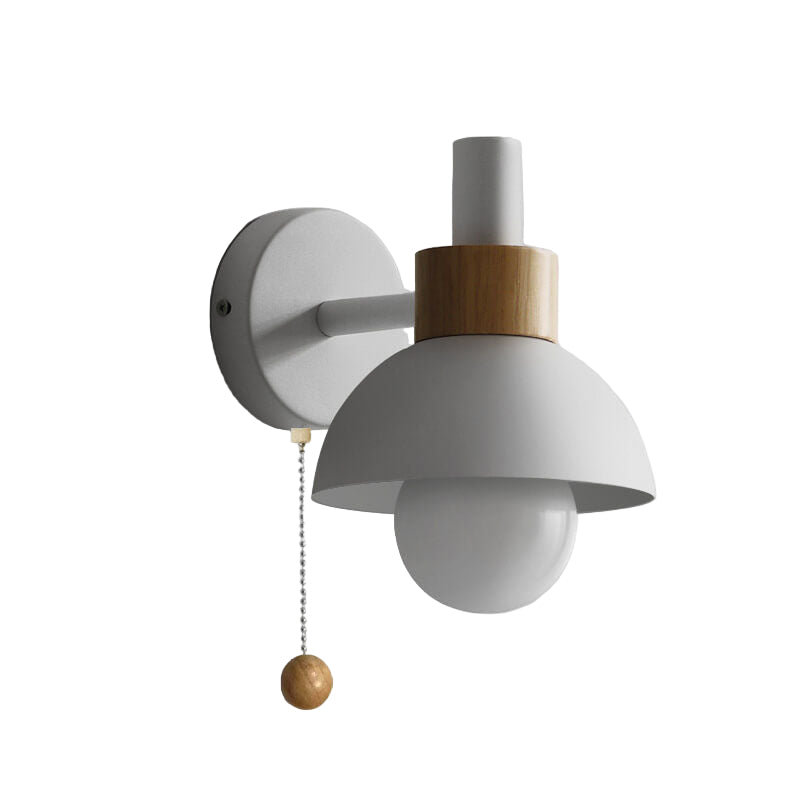 Macaron Glass Metal Nordic Globe Wall Sconce Lamp