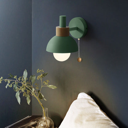Macaron Glass Metal Nordic Globe Wall Sconce Lamp