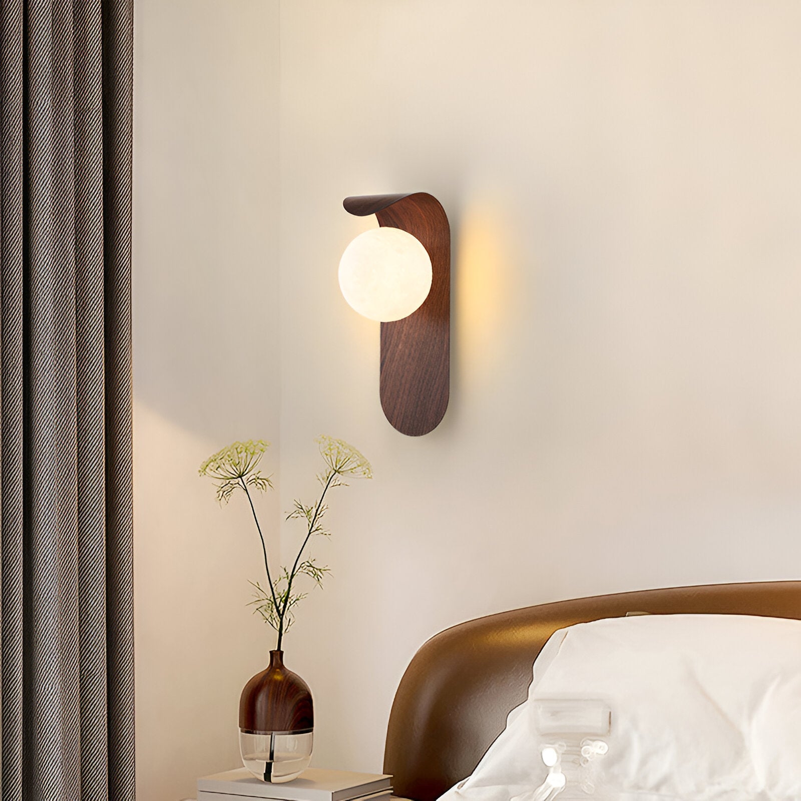 Carlyle Nordic Minimalist Iron Wood Accent LED Wall Light 4