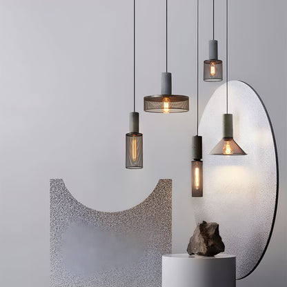 Nordic Industrial Cement Pendant Light