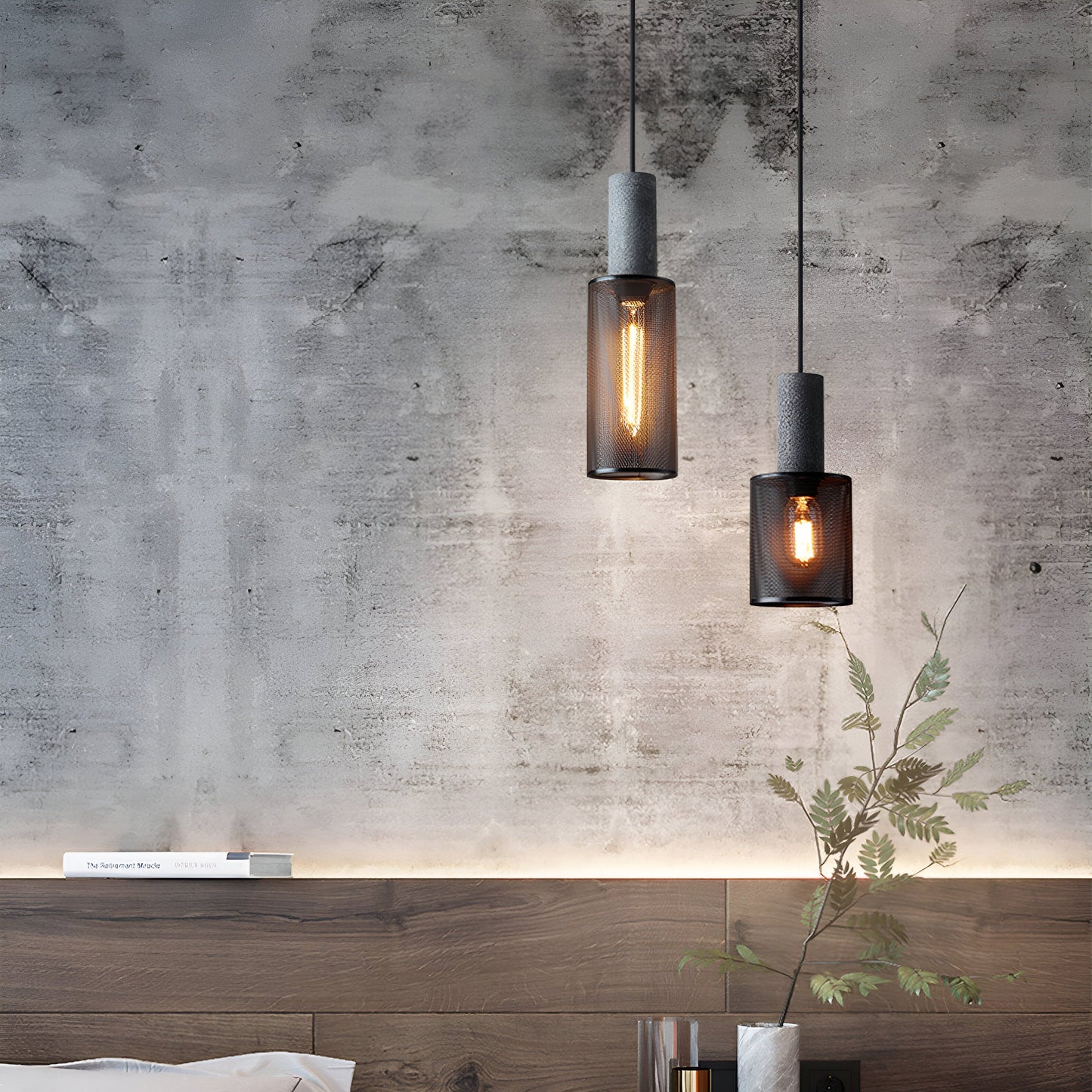 Nordic Industrial Cement Pendant Light