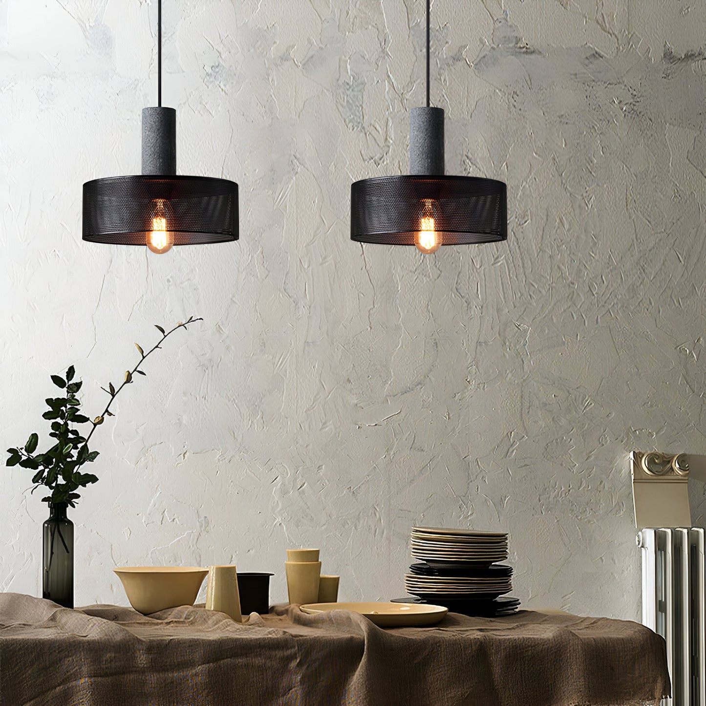 Nordic Industrial Cement Pendant Light