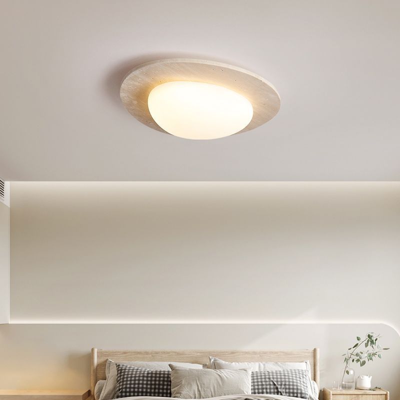 Creative Nordic Cream Travertine Ceiling Light 1