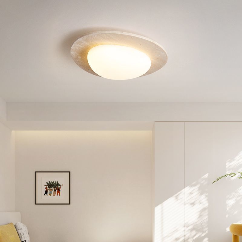 Creative Nordic Cream Travertine Ceiling Light 2