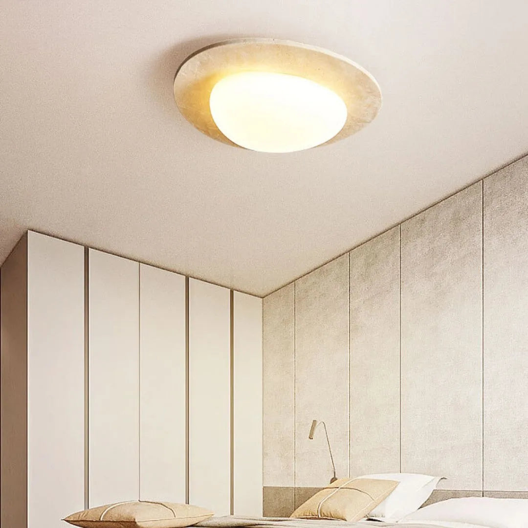 Creative Nordic Cream Travertine Ceiling Light 5