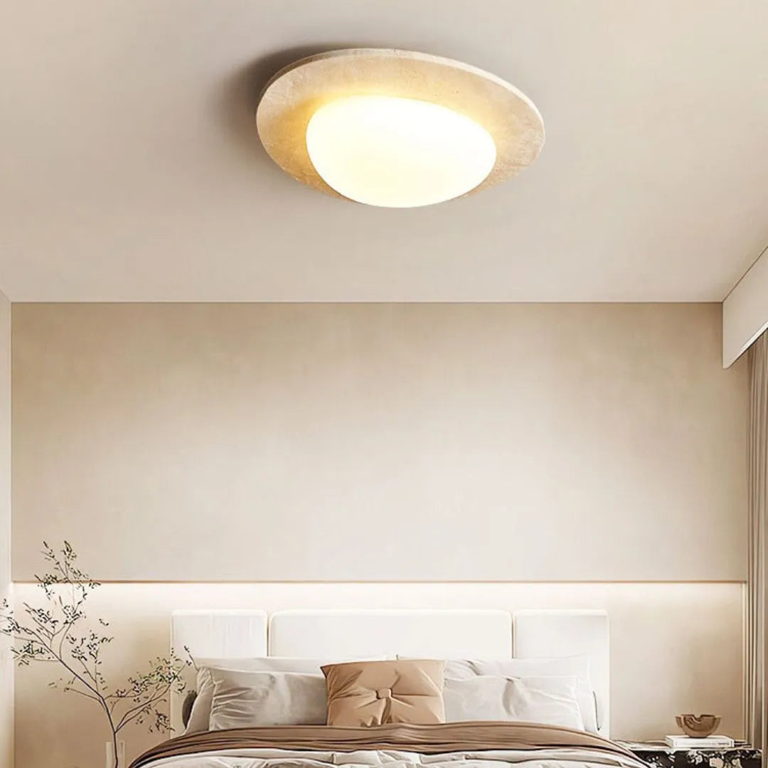 Creative Nordic Cream Travertine Ceiling Light 7
