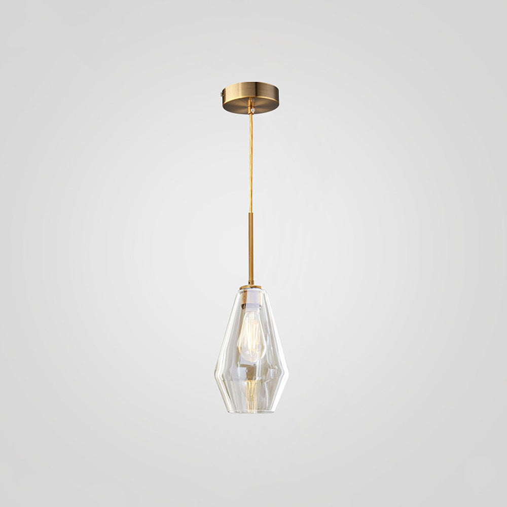 Industrial Glass Metal Pendant Light