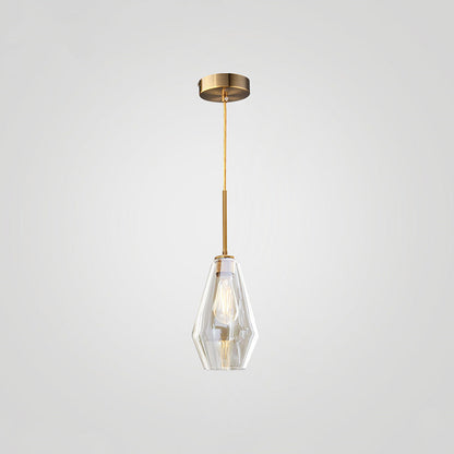 Industrial Glass Metal Pendant Light